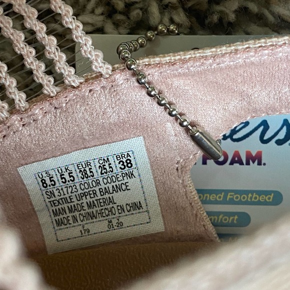 Skechers luxe foam pink cork wedge sling back sandals - Picture 7 of 8